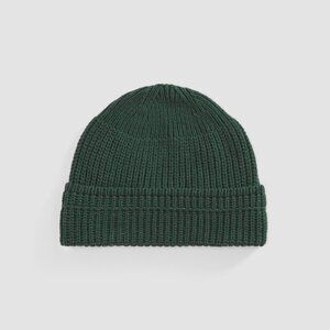 Everlane Women's Organic Cotton Chunky Beanie in Scarab Green